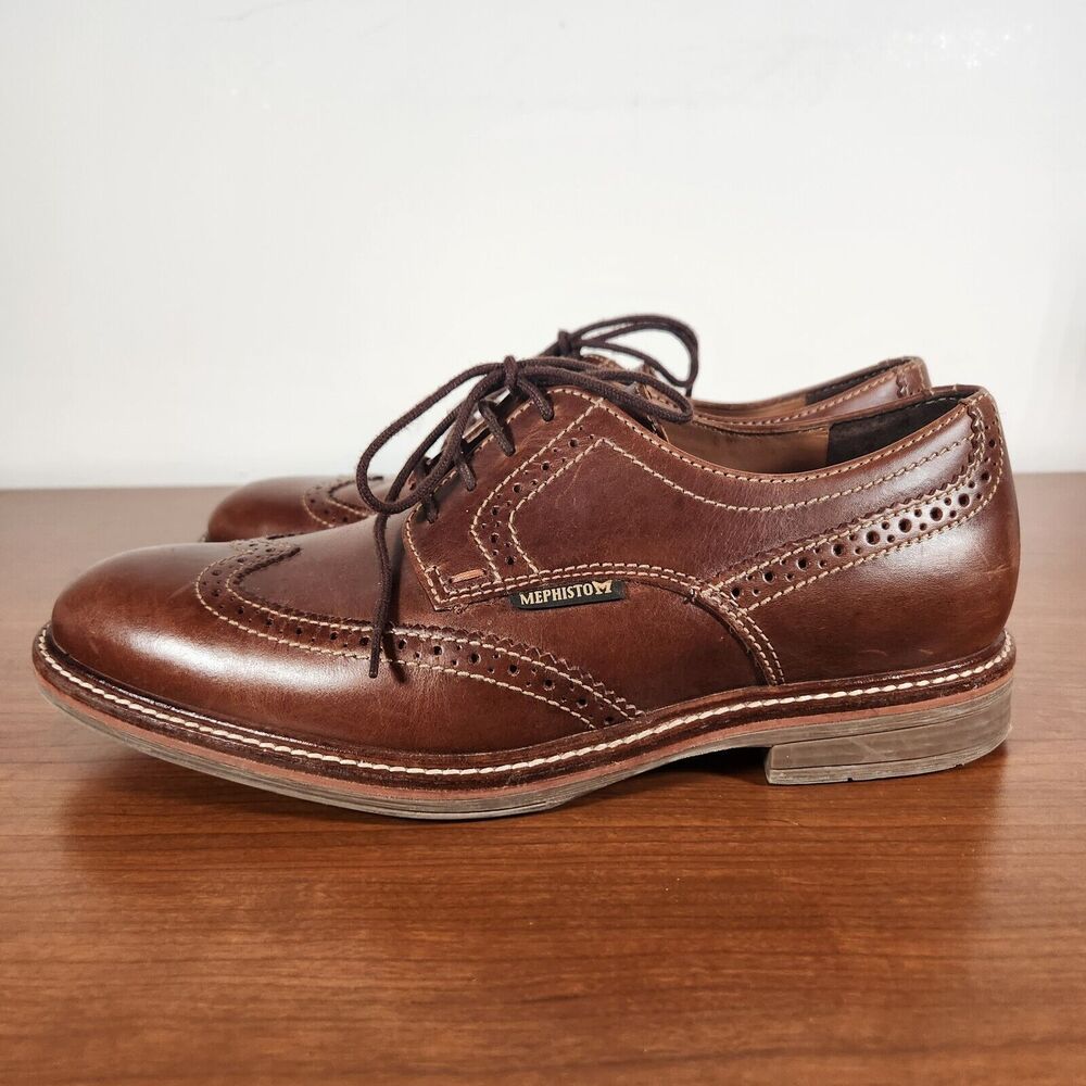 Mephisto Men's Brown Leather Dress Shoes